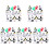 5Sets Mikrolandschap Pinguïn Decor Plastic Mini Beeldjes Set 4