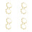 4Paires Bracelets Danse Orientale Métal Chic 9