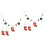 2Sets Kerst Ketting Oorbellen Set Met Bel Accent 6