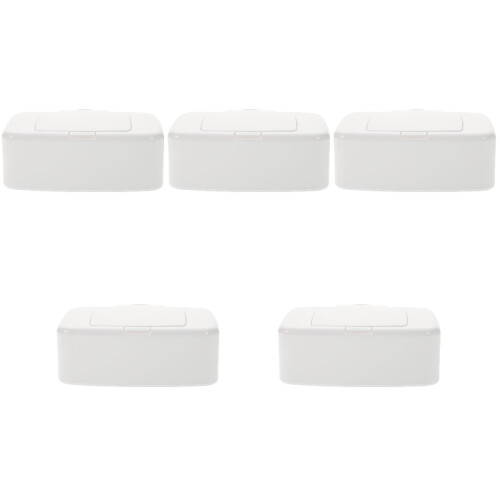 5St Lichtgewicht Witte Wipes Houder Box Voor Auto En Bureau 2
