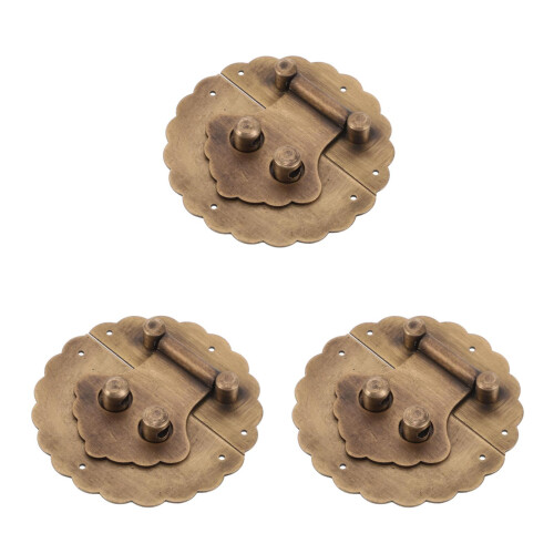 3Sets Koperen Kastsluitingen Eenvoudig Design Voor Dozen 2