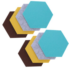 40Stk Hexagon Felt Pinnwand Bunt Für Memo Und Bilder