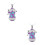 2St Paars Solid Aroma Alloy Kettinghanger Met Slot 8