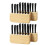8Stk Haarbürstenreiniger Schwarz Holz 1