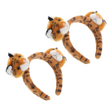 8Stk Weiches Tiger Haarband Cosplay Accessoire Hellbraun