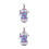 2St Paars Solid Aroma Alloy Kettinghanger Met Slot 3