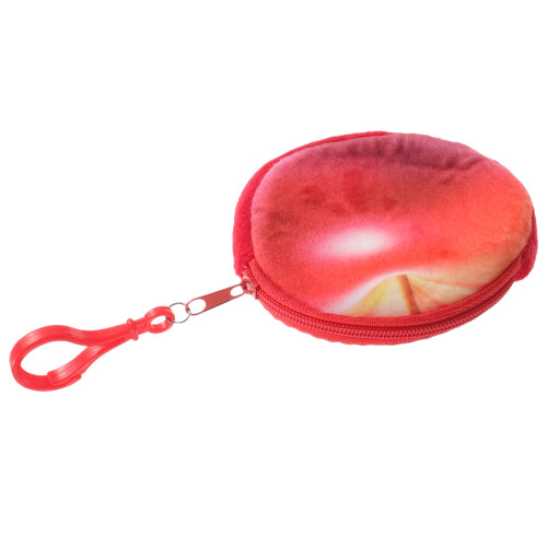 2St Rood Cartoon Sleutelhanger Portemonnee Fruit Pouch Mini 2