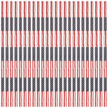 100Pièces Pailles Bios Rouges À Rayures Pour Décorations 4 Juillet