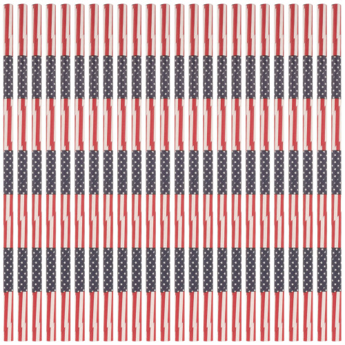 100Pièces Pailles Bios Rouges À Rayures Pour Décorations 4 Juillet
