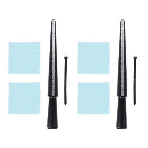 6Sets Professionele Ring Meetlint Zwart Us Maat Ringmaatmeter