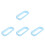 4Paren Duurzame ABS Bedrail Ringen Sky-Blue Kinderbed Beveiliging 4