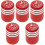 5St Rood Ventieldoppen Rvs Auto Ventielbescherming Universeel 5