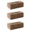 3St Tissue Box Bruin Decoratief Voor Desktop En Woonkamer 3