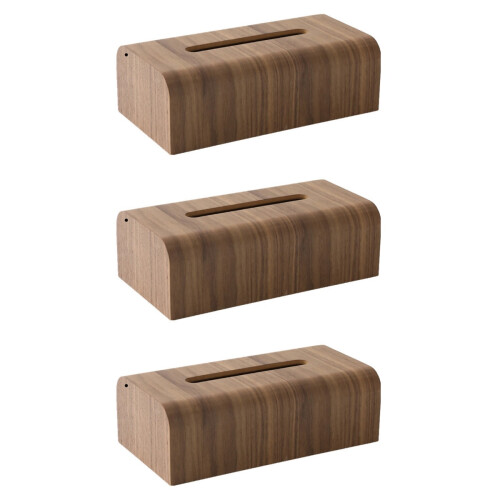 3St Tissue Box Bruin Decoratief Voor Desktop En Woonkamer 2
