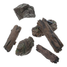 4Sets Braune PVC Deko Mit Für Garten- Und Aquarium