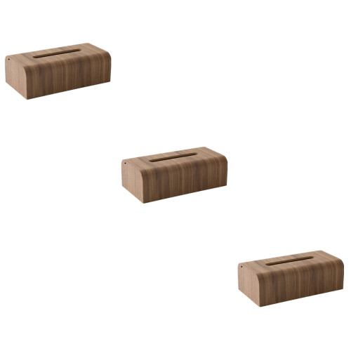 3St Tissue Box Bruin Decoratief Voor Desktop En Woonkamer 1