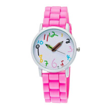 3St Kinderhorloge Roze Quartz Met Schattig Cartoon Design