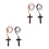 4St Kleurrijke Kruis Car Charms Polyester Voor Decor 5