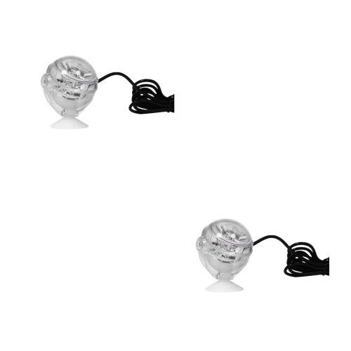 2St Decoratief LED Aquariumlicht Wit Met 360 Verstelbare Zuignap 2