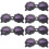 6St Anti-Uv Kinderbril Zwart Party Mode Accessoire 6