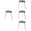 4St Multifunctionele Zwarte Lab Tripod Voor Chemie 7