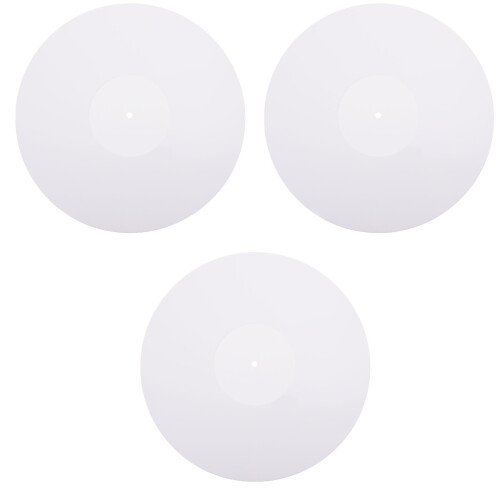 3St Huismat Voor Vinyl Disc Wit Acryl Turntable Accessoire 2