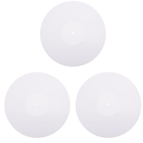 3St Huismat Voor Vinyl Disc Wit Acryl Turntable Accessoire 1