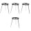 4St Multifunctionele Zwarte Lab Tripod Voor Chemie 4