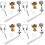 4St Universele Trombone Drain Clique Montage Met 7