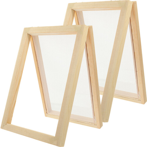 6St Papier Mold Frame Khaki Voor DIY En Kinderprojecten