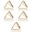 100St Gouden Aluminium Papierclips Driehoekig Decoratief & Functioneel 8