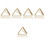 100St Gouden Aluminium Papierclips Driehoekig Decoratief & Functioneel 5