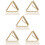 100St Gouden Aluminium Papierclips Driehoekig Decoratief & Functioneel 9