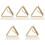 100St Gouden Aluminium Papierclips Driehoekig Decoratief & Functioneel 4