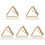 100St Gouden Aluminium Papierclips Driehoekig Decoratief & Functioneel 3