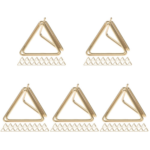 100St Gouden Aluminium Papierclips Driehoekig Decoratief & Functioneel 2