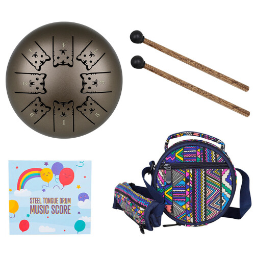 2Sets Draagbare Tongtrommel Voor Beginners En Kinderen Kleurig 2