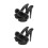 2Paren Zwarte Sandalen Met Trendy Decor 3