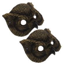 8Stk Halloween Halbmaske PU Masken Golden Für Damen
