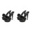 2Paren Zwarte Sandalen Met Trendy Decor 4