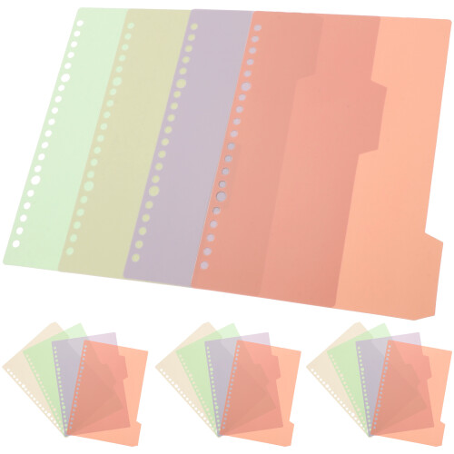20Sets Kleurrijke Losse Plastic Divider Tabs Voor Boek En Map 2