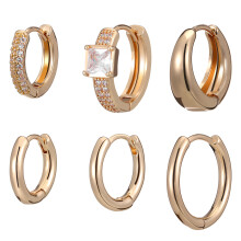 30Paare Damen Gold Hoops Kupfer Ohrschmuck Komfortable Kleine Ringe