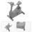 2St Mini Gymuitrusting ABS Grijs Realistisch Poppenhuis Accessoire 10