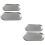 4Stk Teller Grau Oval Form Für Und Party 7