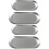 4Stk Teller Grau Oval Form Für Und Party 6