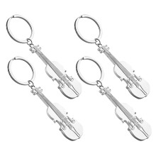 8Stk Stilvoller Geigen Schlüsselanhänger Silber Für Taschen