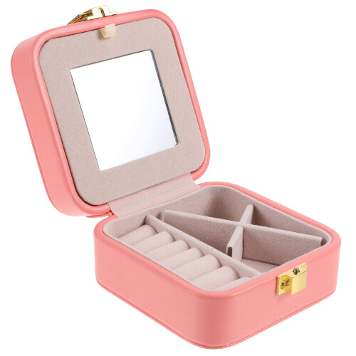 3Stk Lederschmuckbox Pink Mit Für Ringe 1