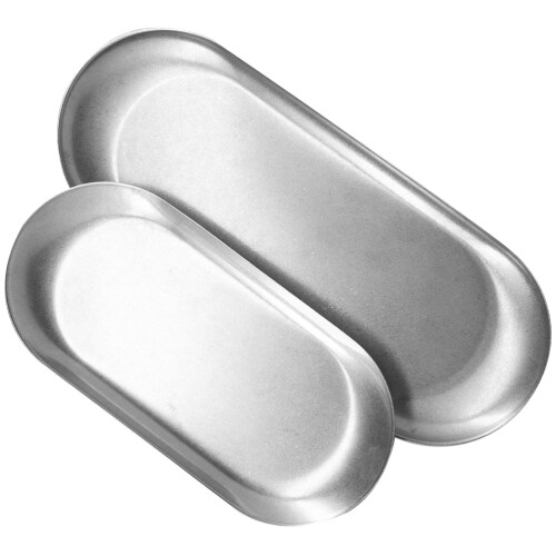 4Stk Teller Grau Oval Form Für Und Party 1