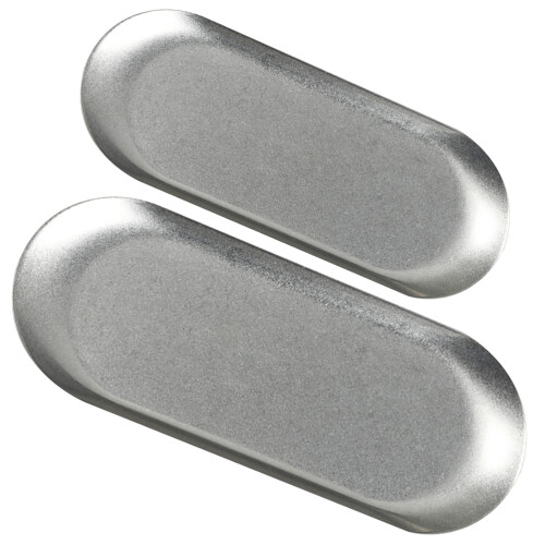 4Stk Teller Grau Oval Form Für Und Party 2