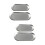 4Stk Teller Grau Oval Form Für Und Party 8